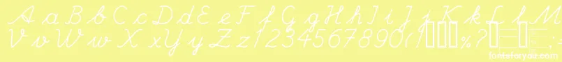 HANDC    Font – White Fonts on Yellow Background