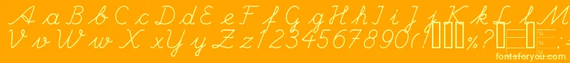 HANDC    Font – Yellow Fonts on Orange Background