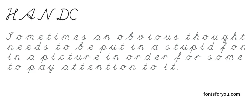 Review of the HANDC    (128936) Font