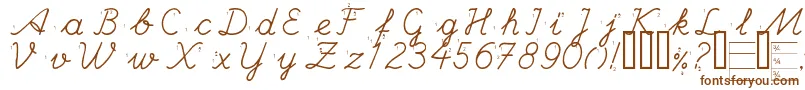 Шрифт HANDE    – коричневые шрифты
