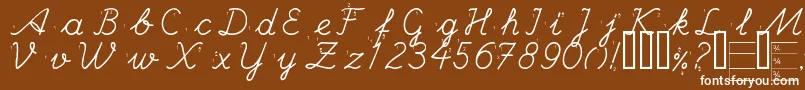 フォントHANDE    – 茶色の背景に白い文字