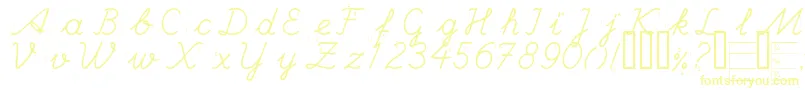 Шрифт HANDE    – жёлтые шрифты