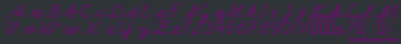 HANDG    Font – Purple Fonts on Black Background