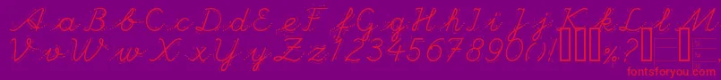 HANDG    Font – Red Fonts on Purple Background