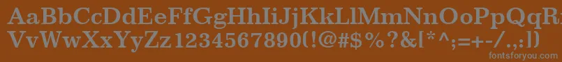ImpressumLtBold Font – Gray Fonts on Brown Background