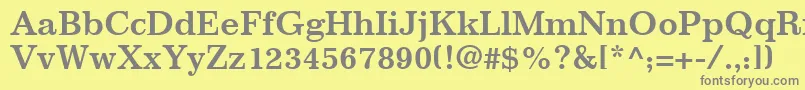 ImpressumLtBold Font – Gray Fonts on Yellow Background