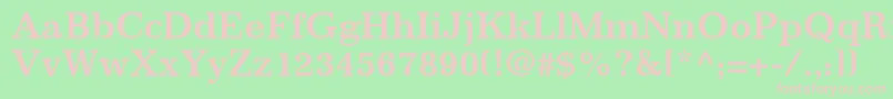 ImpressumLtBold Font – Pink Fonts on Green Background