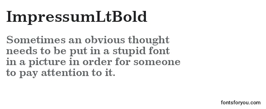 ImpressumLtBold Font