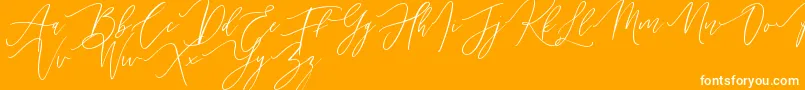 Handita Font – White Fonts on Orange Background