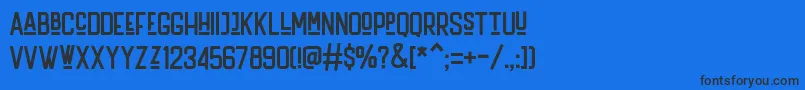 Handler Regular Font – Black Fonts on Blue Background