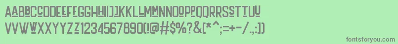 Handler Regular Font – Gray Fonts on Green Background