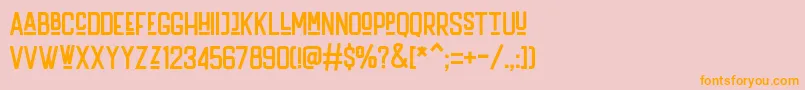 Handler Regular Font – Orange Fonts on Pink Background