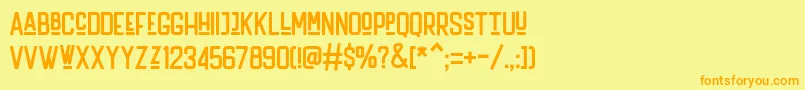 Handler Regular Font – Orange Fonts on Yellow Background