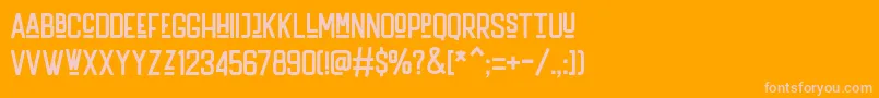 Handler Regular Font – Pink Fonts on Orange Background