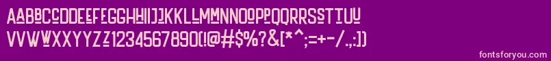 Handler Regular Font – Pink Fonts on Purple Background