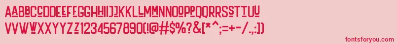 Handler Regular Font – Red Fonts on Pink Background