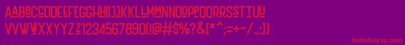 Handler Regular Font – Red Fonts on Purple Background