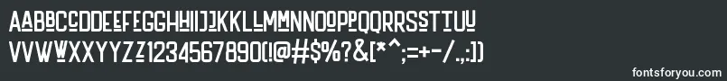 Шрифт Handler Regular – белые шрифты на чёрном фоне