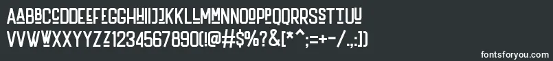 フォントHandler Regular – 黒い背景に白い文字