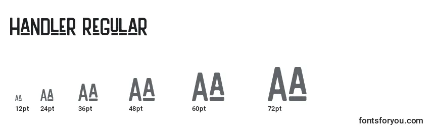 Handler Regular Font Sizes