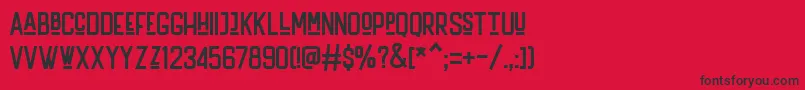 フォントHandler Regular – 赤い背景に黒い文字