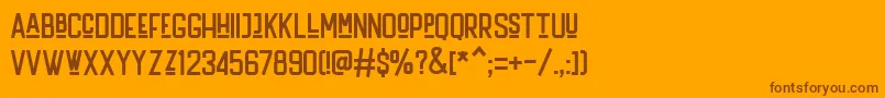 Handler Regular Font – Brown Fonts on Orange Background