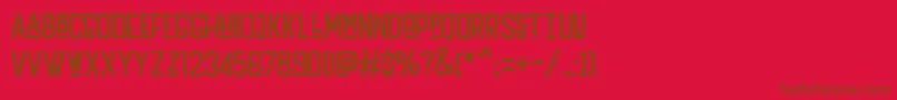 Handler Regular Font – Brown Fonts on Red Background