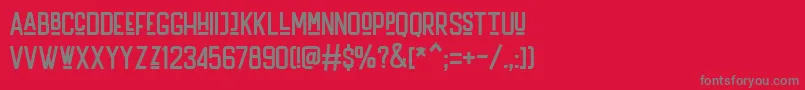 Handler Regular Font – Gray Fonts on Red Background