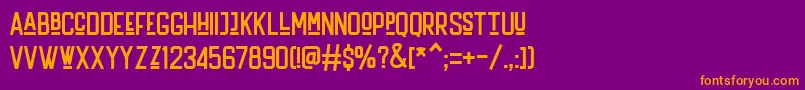Handler Regular Font – Orange Fonts on Purple Background