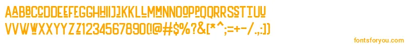 Handler Regular Font – Orange Fonts on White Background