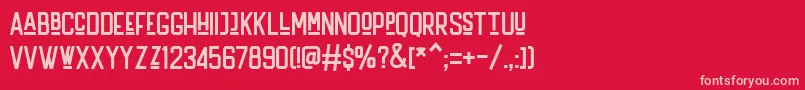 Handler Regular Font – Pink Fonts on Red Background