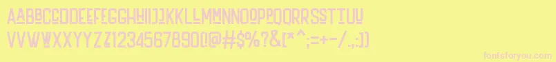 Handler Regular Font – Pink Fonts on Yellow Background