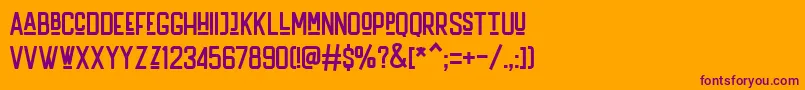 Handler Regular Font – Purple Fonts on Orange Background