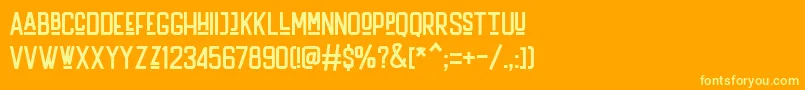 Handler Regular Font – Yellow Fonts on Orange Background