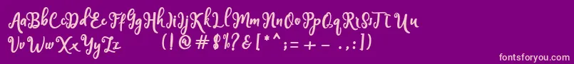 Handley Font – Pink Fonts on Purple Background