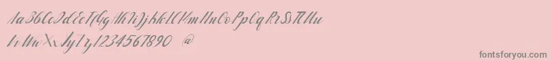 handlove Font – Gray Fonts on Pink Background