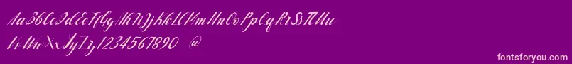 handlove Font – Pink Fonts on Purple Background