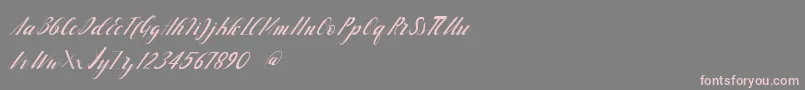 handlove Font – Pink Fonts on Gray Background