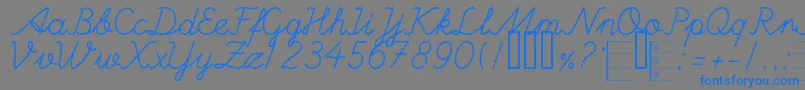 HANDM    Font – Blue Fonts on Gray Background