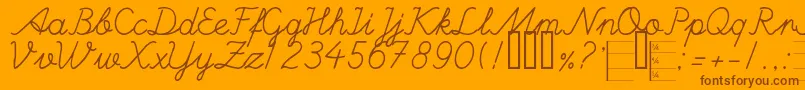 HANDM    Font – Brown Fonts on Orange Background