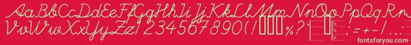 HANDM    Font – Green Fonts on Red Background