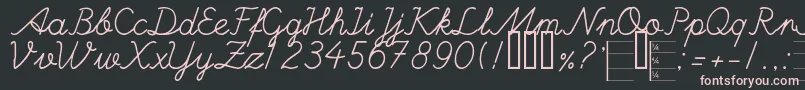 HANDM    Font – Pink Fonts on Black Background