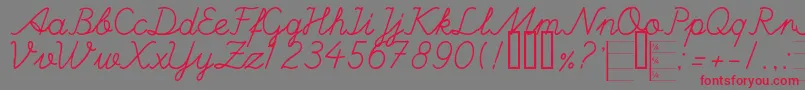 HANDM    Font – Red Fonts on Gray Background