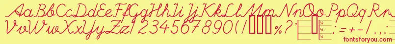 HANDM    Font – Red Fonts on Yellow Background
