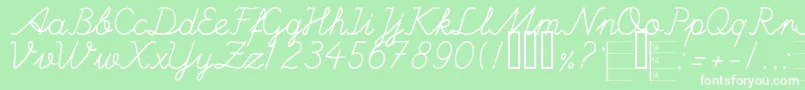 HANDM    Font – White Fonts on Green Background