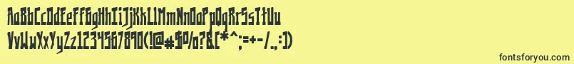 Шрифт Kremlinology – чёрные шрифты на жёлтом фоне