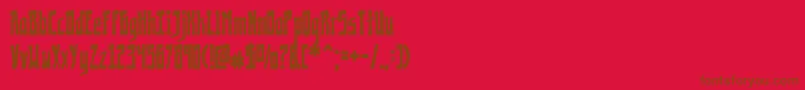 Więcej informacji o czcionce Kremlinology Czcionka Kremlinology – brązowe czcionki na czerwonym tle