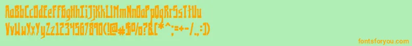 Шрифт Kremlinology – оранжевые шрифты на зелёном фоне