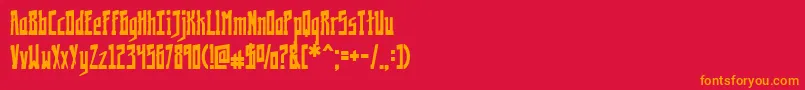 Шрифт Kremlinology – оранжевые шрифты на красном фоне