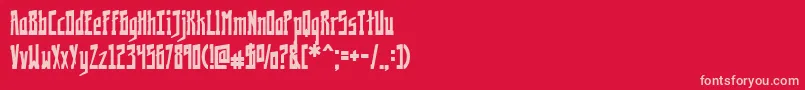 Kremlinology Font – Pink Fonts on Red Background